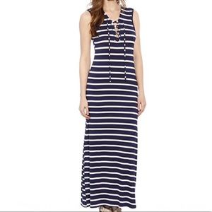 Christian Siriano Nautical Stripe Maxi Dress NWT